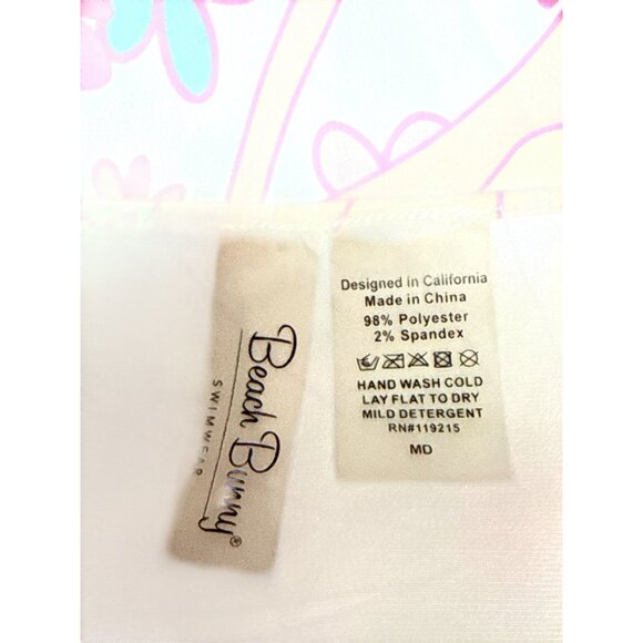 Beach Bunny Ruby Women's Crop Top Floral Swim Cover Up Front Tie Size Medium NEW - Picture 9 of 10